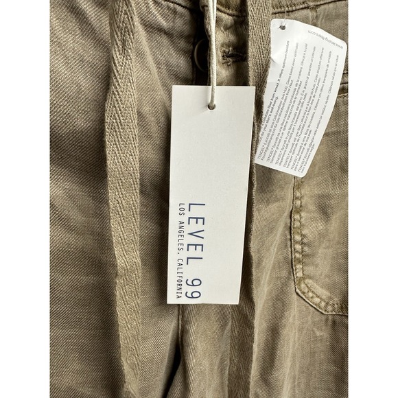 NWT Anthropologie Level 99 Stretch Linen Tencel Wide Leg Casual Pants Women's 31 - Picture 3 of 7